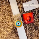 Χειροποίητη λαμπάδα μάτι , λευκή , #2